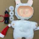 17cm Plush Doll D I Y Material, Semi-Finished, only Need to add Filling Material. Including Fabric, Face, Hand, Feet Accessories (White-Standing Version)