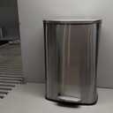 QUALIAZERO 50L/13Gal Heavy Duty Hands-Free Stainless Steel Commercial/Kitchen Step Trash Can, Fingerprint-Resistant Soft Close Lid Trashcan, 50L / 13 GAL