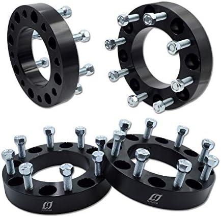 8x180 Wheel Spacers 1.5 inch Thick with M14x1.5 Studs,125mm Hub Bore, Wheel Adapters, Pack of 4