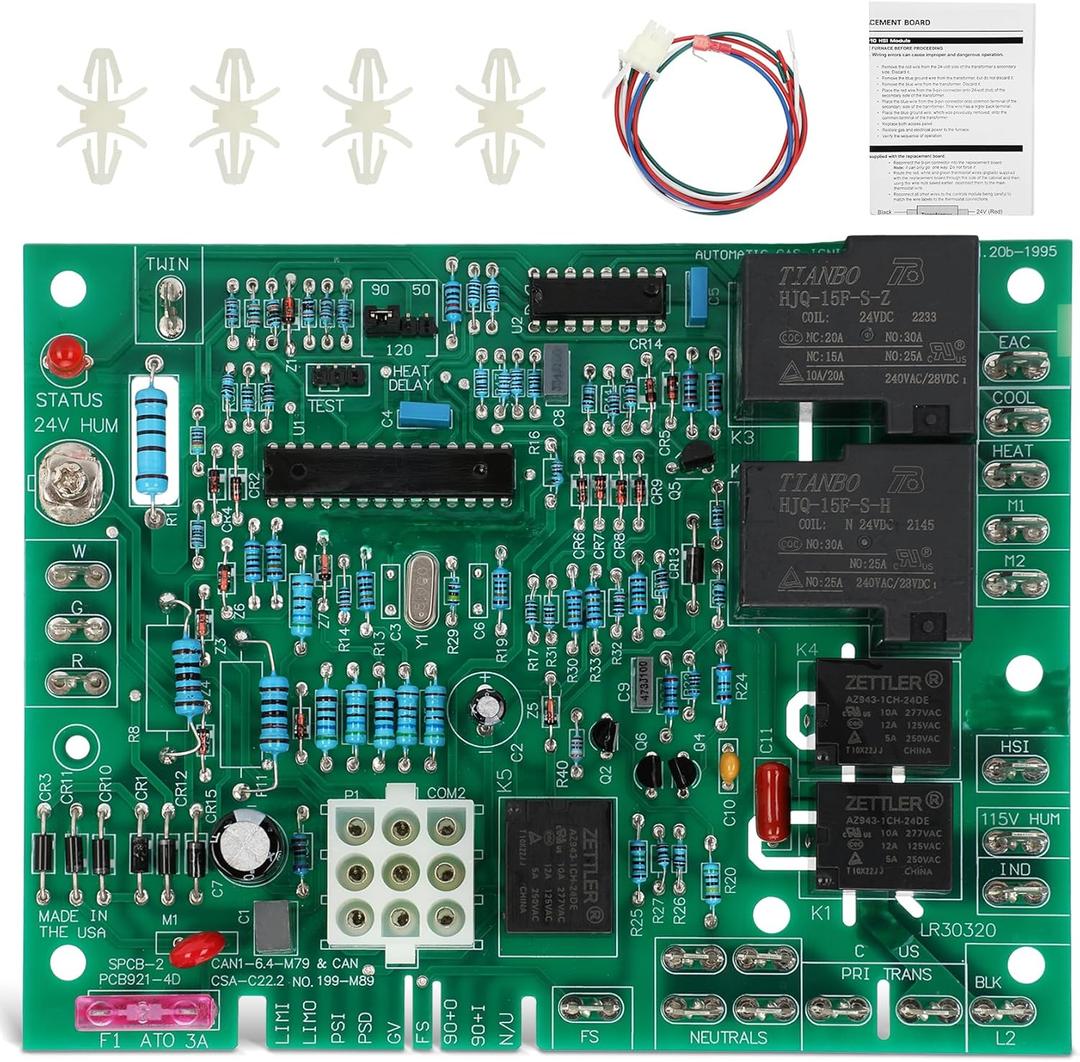 B18099-13 Furnace Control Circuit Board,Replacement for Goodman Control Board B18099-06,B18099-08,B18099-10,B18099-13,B18099-13S,Complete Accessories and Easy to Install,with Installation Instructions