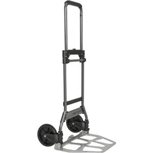Folding Hand Truck and Dolly, 264 Lb Capacity Heavy-Duty Luggage Trolley Cart with Telescoping Handle and PP+EVA Wheels