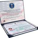 GraduationMall US Citizenship Certificate Holder Naturalization Certificate Cover with logol 'Certificate of Citizenship' US Citizenship Gifts