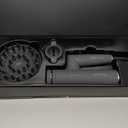 Hair Dryer, Blow Dryer with Diffuser for Curly Hair | Plasma Ionic Hairdryer for Frizz Control | Low Noise | Foldable for Travel | 6.5Ft ALCI Cord | Magnetic Nozzle for Faster Drying (Gray)