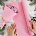 2 x BEISHIDA Dark Pink Gift Wrapping Paper Roll, 15in X 32ft Kraft Bulletin Board Paper Gift Wrap for Christmas Mother's Day Valentine's Day Graduation, Flower Wrap