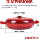 Vivicreate 3.5 Quart Enamel Cast Iron Dutch Oven Pot with Lid Enameled Cookware for Baking, Roasting, and Braising Durable Cast Iron Pot for Stove Top and Oven Use