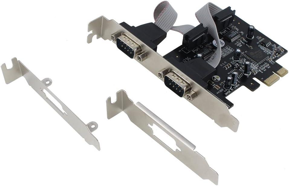 SEDNA - PCI Express 2 Port Serial Adapter Card - Oxford OXPCIe952 chipset (2 pieces Low Profile Brackets Included)