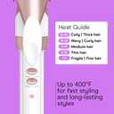 Conair Double Ceramic 1 -Inch Long Barrel Curling Iron, 1-Inch Barrel Creates Loose Curls, Hair Curler for Use on Medium & Long Hair, White/Rose Gold