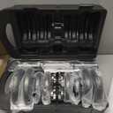 Amazon Basics Adjustable Dumbbell Hand Weight Set with Storage Case, Portable, Secure, 38 Pounds, Black