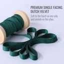 3 x AuroTrends Green Velvet Ribbon 3/8in -3Rolls, 3/8" x 15 Yd Velvet Christmas Ribbon with Wooden Spool- Thin Velvet Green Ribbon for Christmas Decoration, Gift Wrapping (Green, 3 Rolls)