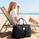 Travel Duffel Bag, Sports Tote Gym Bag, Shoulder Weekender Overnight Bag for Women