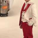 SAROULU Boys Formal Suit Wedding Tuxedo 3 Pieces Floral Jacket Pants Vest Kids Party Blazer (White) 7T