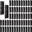 60 PCS Greenhouse Clips 3/4 inch Plastic Greenhouse Clamps Black ABS Snap Clamp Tube Clip Garden Buildings Tube Clip for Greenhouse Film, Sunshade Nets, Frame Shelters (Outer  0.7 inner  0.82)