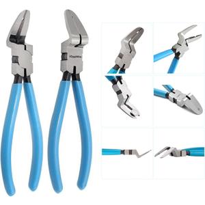 Panel Clip Pliers, Auto Trim Removal Fastener Plier Car Door Panel Clip Tools Plastic Rivets Pry Puller Adjustable Multipurpose Diagonal Cutting Pliers 1 Pcs (2nd Blue)