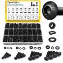 2200PCS M2 M3 M4 M5 Metric Screws Assortment Kit, Hex Socket Button Head Assorted kit, Machine Screw Set with Nuts & Washers,10.9 Alloy Steel Black Zinc Plated for 3D Printing