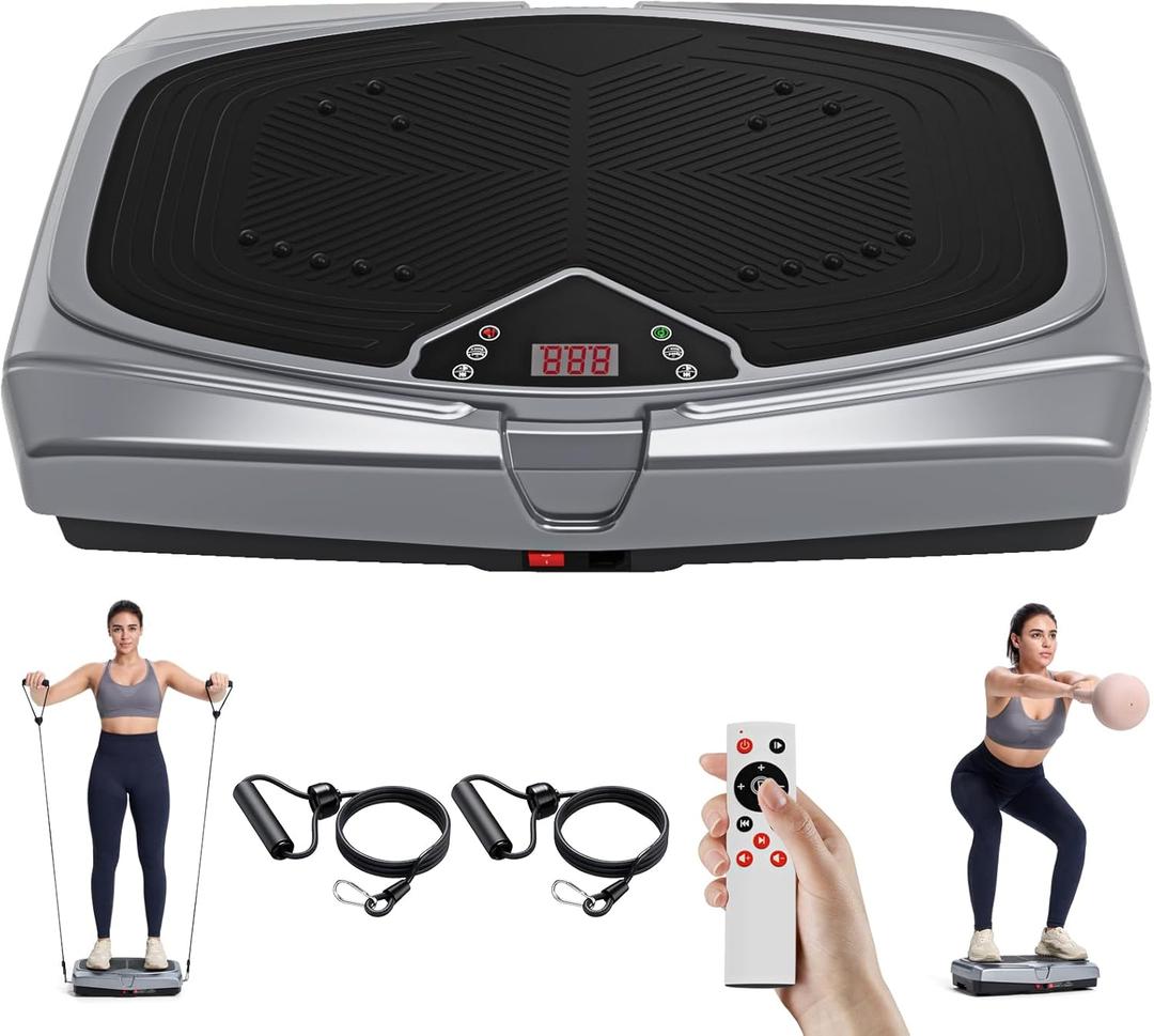Vibration Plate Exercise Machine for Lymphatic Drainage Weight Loss,Full Body Workout Vibrating Plate Lymphatic Drainage Massager,Workout Equipment Fitness Weight Fat Burner Loss & Shaping