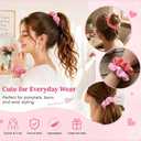 24 Pcs Multi Pink Scrunchies for Women, Breast Cancer Awareness Party Favor