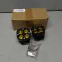 2 Pack LED Pods Light Bar, Yellow 3" 40w Spot Off Road Lights, Driving Fog Lamp, IP68 Waterproof LED Work Light, Amber Cube Lights for Pickup Truck SUV ATV UTV Boat Forklift 4x4 Motorcycle