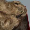 Strawberry Blonde Medium Length Wigs for Women 18 Inch Middle Part Synthetic Hair Wavy Wig - Natural Hairline Wig for Daily Party/Halloween Use(Strawberry Blonde,18 Inch)