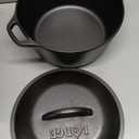 Lodge 5 Quart Cast Iron Dutch Oven. Pre-Seasoned Pot with Lid and Dual Loop Handle