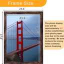 BESCRCL 24x36 Poster Frame Display 24 x 36 inches, Photo Frames for Wall Hanging, Engineered Wood, Brown, 1 Pack