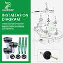 POSEAGLE 54 Inch Mower Deck Rebuild Kit for Hustler Raptor Flip-Up, Raptor SD 935833 936476 935833 Includes 3 Pack 601804 Spindle Assembly with 604664 Pulley 788166 Wheel 601124 Blade
