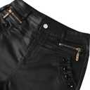 SOFIA'S CHOICE Women Faux Leather Shorts Sexy High Waisted Summer Pleather Shorts Black Medium (Black, S)