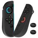 FUNDIARY Replacement for Nintendo Switch 2 Controller, Switch Wireless Controllers Compatible with Switch 2, Anti-Slip Soft Silicone Protective Cover with 2 Thumb Caps, Black