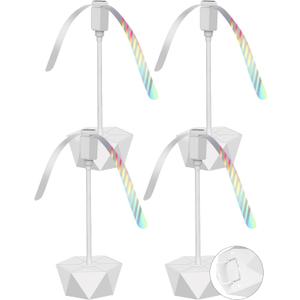 Fly Repellent Fans for Tables, Portable, Soundless, Holographic Blades, for Picnic, Party, Restaurant, Kitchen, BBQ (Standard, White)
