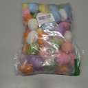 64 Pack Easter Eggs, Colorful Woven Foam Easter Eggs with Paper Rope Texture, Bright Easter Basket Stuffers for Egg Hunts, Spring Table Decor, Party Favors (1.97 Inch, Solid Multicolor)