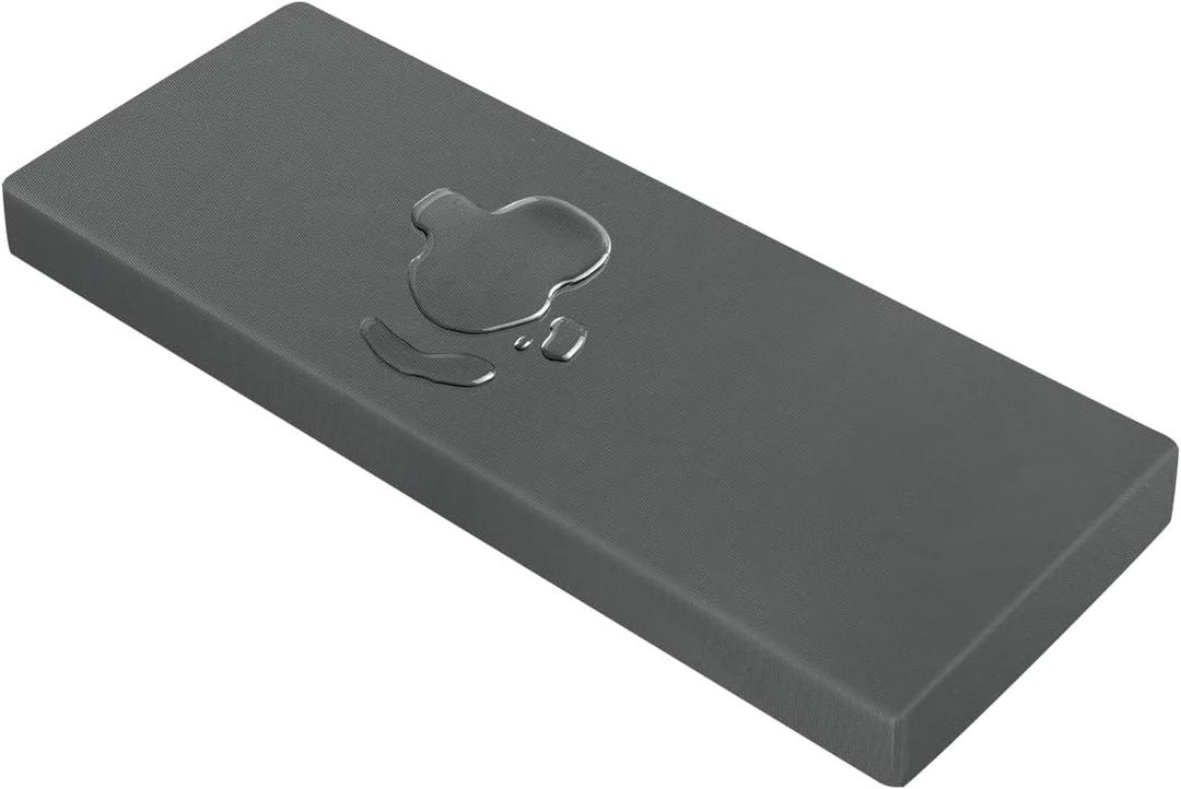 Outdoor Waterproof Bench Cushions 44x16x2 inches, Comfortable Cushion For Patio Porch Swing Garden Furniture Bench, High-Density Seat Cushion With Anti-Slip Bottom, Indoor Sofa Bay Window (Grey)