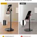 DIMONCOAT Phone Stand for Desk, Angle Height Adjustable Phone Holder for Desk, Aluminum Alloy Universal iPhone Holder, Retractable Cell Phone Stand Recording Office for iPhone 17 16 15 Pro Max S26