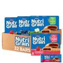 Nutri-Grain Soft Baked Breakfast Bars, Kids Snacks, Whole Grain, Variety Pack (4 Boxes, 32 Count) (EXP 08/17/26)