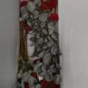 RyddeligHome Faux Red Flowers Artificial 10 Long Stems + Eucalyptus, Burgundy Colored Silk Mum Flowers for Decor, Fall Table Centerpieces, Dark Red Faux Mums