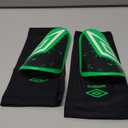 Umbro Youth Neo Shield Shinguard with Sleeve (Small, Green/Black/White)