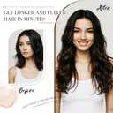 MORICHY Hair Toppers for Women Clip in Hair Topper with Bangs 20inch Black Brown Long Wavy Curly Synthetic HairPieces for Women