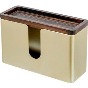 MyGift Gold Paper Towel Holder - Wall Mounted Paper Towel Dispenser & Bathroom Napkin Holder (Brass)