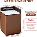 Ezprotekt Furniture Bed Risers 4 Heavy Duty 4400 lbs Metal Lifts 4pcs | Bed Sofa Chair Table Leg Frame, Under Bed Storage Space Easy Clean Durable Steel Construction, High Weight Capacity Brown