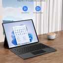 Surface Pro 9 Keyboard, Detachable Wireless Bluetooth Keyboard for Microsoft Surface Pro 8/9/X, with Built-in Rechargeable Battery/Multi-Gesture Touchpad