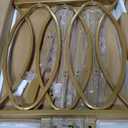 Tribesigns Modern Dining Table, 63" Large Kitchen Table for 4-6 People, Unique Rectangular Dinner Table Kitchen & Dining Room Furniture with Faux Marble Tabletop and Geometric Legs (White & Gold)