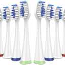 Replacement Toothbrush Heads for Waterpik Complete Care 5.0/9.0 (CC-01/WP-861), STRB-8WW, (8-Pack, White)