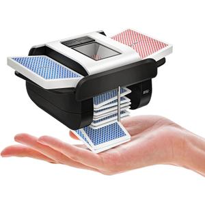 Automatic Card Shuffler Machine - 1-2 Decks Low Noise Shuffler, Rechargeable & Portable, One Press Shuffling, Automatic Card Shuffler for Texas Hold'em, Skip-Bo, Poker, UNO, Phase 10