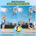 Multi-functional Automatic Volleyball Training Equipment Aid, Volleyball Spike Serve Trainer for Volleyball Hitting Trainer, Height Adjustable Volleyball Rebounder Practice Setter Training Equipment