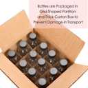 AOZITA 12 Pack, 2 oz Small Clear Glass Bottles w/Lid & 3 Funnels - 60ml Boston Shot Bottles for Health, Immunity, Potion, Wellness, Sample, Ginger, Juice - Mini Personal Care & Beauty Travel Bottle