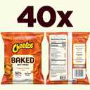 Baked Cheetos Crunchy Cheese Flavored Snacks, 0.875 oz Bags, (40 Pack), 50% Less Fat, Gluten Free, No Artificial Flavors & Colors, Packaging and Formula May Vary (EXP 08/11/26)