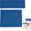 AHANDMAKER 1 Set Chair Replacement Canvas, Blue Casual Directors Chair Cover Kit Replacement Canvas Seat and Back with Wood Stick for Director Makeup Chair, 18.7x14.96/20.47x6.5 inch