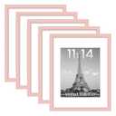 Upsimples 8x10 Picture Frame Set of 5, Display Pictures 5x7 with Mat or 8 x 10 Without, Wall Gallery Photo Frames, Black