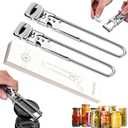 4 x Adjustable Stainless Steel Jar Opener - Effortless Grip for Seniors & Weak Hands, Rust-Resistant Kitchen Gadget for Tight Lids (2)