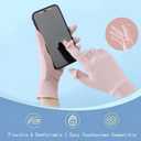 2 Pairs Women's UV Sun Protection Sunblock Gloves Full Finger Breathable Non-Slip Touchscreen Driving Gloves (Pink)