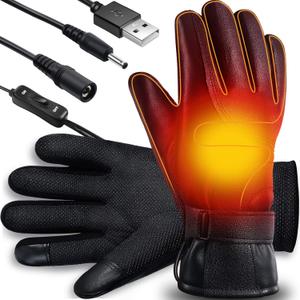 Syhood USB Heated Gloves, Touchscreen Waterproof Electric Heated Gloves for Men Women, Warm for Outdoor, Skiing, Motorcycling Hiking Cycling, Valentine Gift for Him or Her