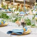 Table Number 1-15 for Wedding Reception Arch Acrylic Wedding Restaurant Table Number with Flower Trough 5" x 7" Mirrored Rustic Centerpiece for Bridal Shower Party Catering Banquet(Clear)